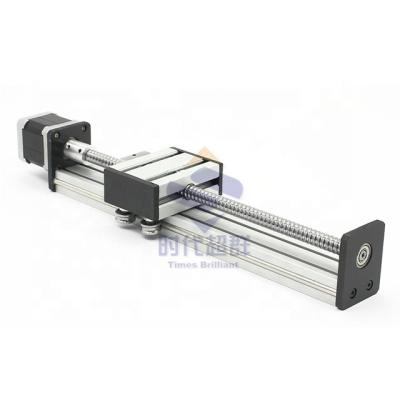 China Machinery Repair Shops 300mm Low Price Ball Screw Linear Motion Actuator Guide Rail Stroke Customized Ways For Engraving With NEMA 23 Step Motor for sale