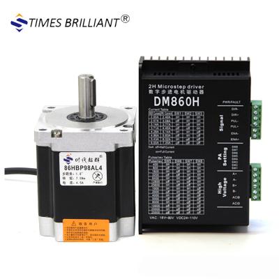 China Factory Price High Precision 7.5NM High Torque 2 Phase Hybrid Nema34 Stepper Motor With Driver For CNC Kit 86HBP98AL4S-TK0 for sale