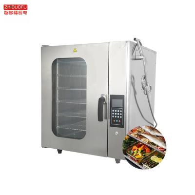 China Six Layers Platter Stainless Steel Commercial Deck Oven With Steam 6-Tray Multifunctional Bakery Oven for sale