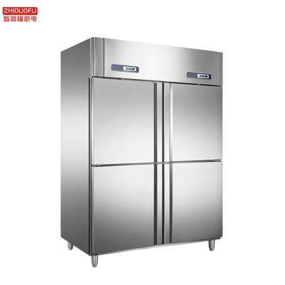 China Commercial Upright Double-temperature Refrigerator Refrigerador Upright Refrigeration Equipment Commercial Restaurant Refrigerators Nevera Freezer for sale