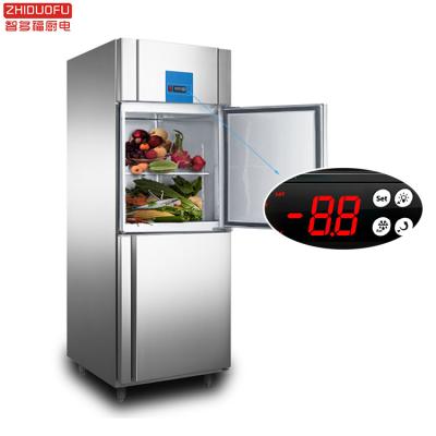 China Double-temperature Large Capacity Frost Free Commercial Combo Refrigerator and Freezer Upright Reach in Fridge for Restaurant Kitchen for sale