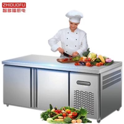 China Double-temperature industry restaurant kitchen stainless steel horizontal meat refrigerator commercial refrigerator chest freezer for sale