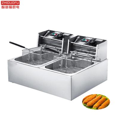 China 6L Eco-friendly Commercial Restaurant Chip Fryer With Electric DeepBasket for sale