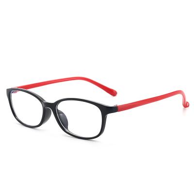 China 2021 New Blue Light Anti Light Gaming Computer Glasses New Big Frame Blue Transparent Kids Shape Single Glasses 1001 for sale