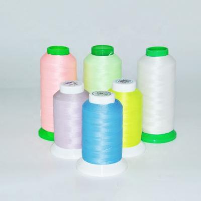 China Low Shrinkage Embroidery Thread Sewing Glow In The Dark Thread For Embroidery Label for sale