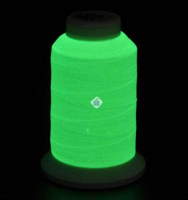 China 150D/2 Low Shrinkage 100% Polyester Glow In The Dark Yarn For Embroidery for sale