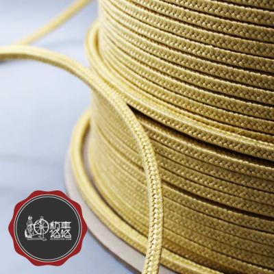 China Custom High Abrasive Braided Protection Aramid Fiber High Strength Temperature Resistant Kevlar Industrial Climbing Flame Retardant Rope for sale