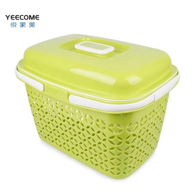 China Sustainable Fashion Yeecome Large Storage Baskets PP Colorful Plastic Hollow Out Hand Basket Multifunctional Plastic Sink Basket for sale