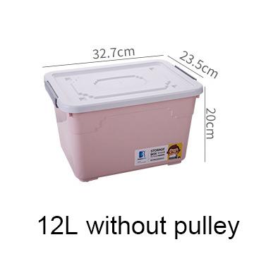 China Sustainable Stackable Plastic Household Storage Boxes 12L Durabl Sundries Storage Box With Handle And Lid for sale