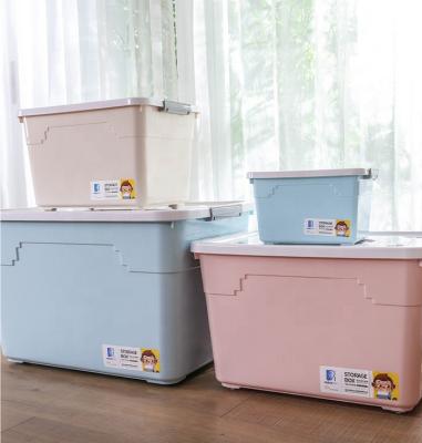 China Food Toy Storage Boxes 20L Sustainable Clothing Organizer PP Plastic Durable Stackable Stackable Box With Lid for sale