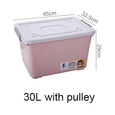 China 30L Large Capacity PP Sustainable Plastic Clothing Storage Box Toy Food Sundries Organizer Home Storage Box for sale