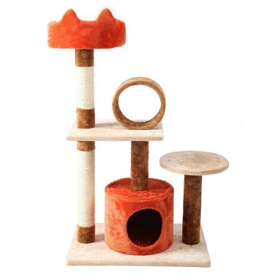 China Cat Tree Approx viable. 150cm natural sisal soft plush liner for climbing, sleeping, hiding for sale