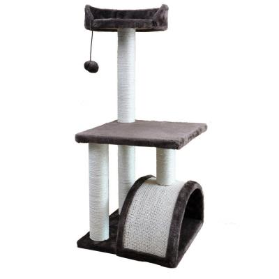 China Sustainable Small Cat Tree Tower with sisal lining posts and jumping platform for sale