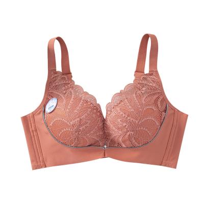 China Breathable Breathable Drop Shipping Five Color Pump Bra Wire Free Antimagnetic Fashionable Lace Comfortable Cheap Bra for sale