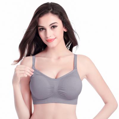 China Hot Selling Breathable Side Closure Seamless Wireless Mommy Bra Daily Lift Comfortable Wire Free Underwear Lactation Care Maternity Bra for sale