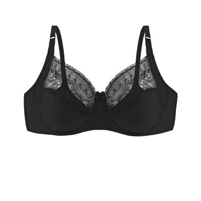 China Factory Sustainable Hot Selling Full Cup Lace Up Adjustable E Cup Plus Size Bra for sale