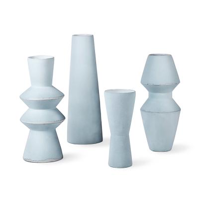 China New Small Ceramic Flower Vase Set Home Decerative Morandi Modern Nordic Classic/Postmodern Handmade Craft for sale