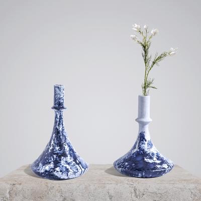 China Wholesale Traditional Chinese Porcelain Ceramic Decoration Chinese Handmade Pottery Blue And White Vase For Home Decor for sale