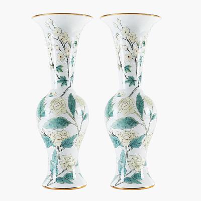 China Traditional Chinese Orversize Traditional Chinese Sanding Large Tall Floor Vase For Home Decor for sale