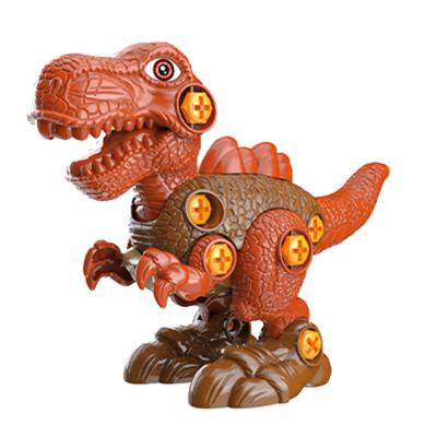 China Hot new Amazon plastic design disassemble to assembled electric drill children's dinosaur toys to disassemble dinosaur toys for sale