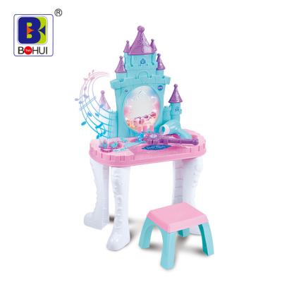 China Lovely Princess Dressing Table Toys Kids Makeup Sets for Girl Toy Magic Stick Induction 57.5*46*10cm for sale