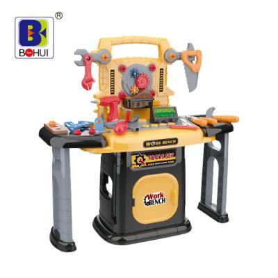 China Screws MODEL TOY Rotating electric drill tool kids box IR control construction cement truck with electric drill tool toys for sale