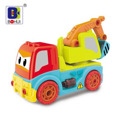 China New Product PP/ABS Plastic New Product Children's Assembly Engineering Car Remote Control Electric Toys for sale