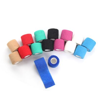 China 60%Nonwoven+35%Glue+5% Medical High Quality Colorful Nonwoven Spandex Cohesive Self Adhesive Cohesive Elastic Flexible Bandages for sale