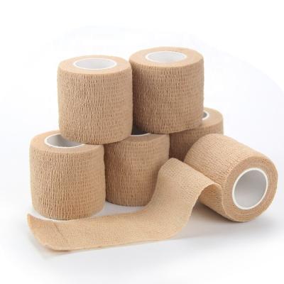 China 60%Nonwoven+35%Glue+5% Spandex Bandage Self Adhesive Strong Elastic Self Adhering Cohesive First Aid Wrap Bandages For Wrist And Ankle Sprains for sale