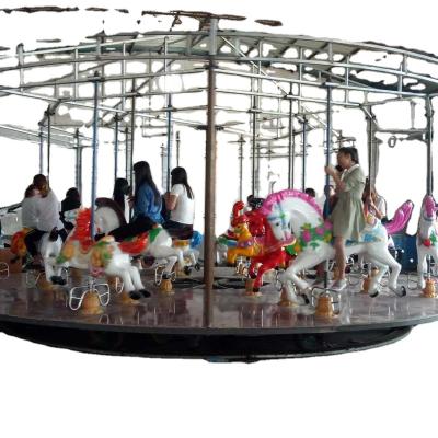 China Single Amusement Park Plastic Equipment Carousel Horse Ride Sale for sale