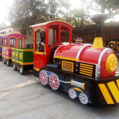 China Hot Design 8*10m Amusement Park Electric Kids Mall Tourists Trackless Train For Sale for sale