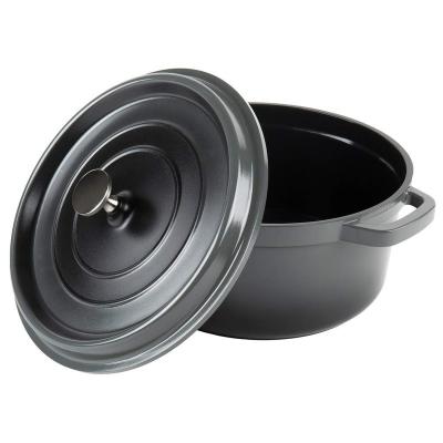 China Sustainable Hot Selling Non Sticking Round 4QT Aluminum Induction Kitchen Cooking Casserole Pot With Lid for sale