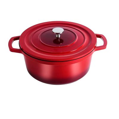 China Sustainable High Quality Food Heater Non Sticking Round 4QT Aluminum Induction Pan Cooking Casserole Pot for sale