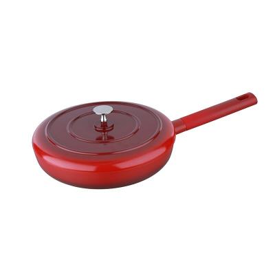 China Hot Selling Luxury Aluminum Die Casting Kitchen Viable Cooking Non Stick Induction Egg Frying Pan With Lid for sale