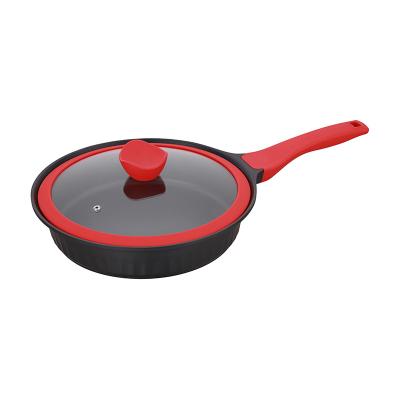 China Sustainable Eco Friendly 24cm Aluminum Die Cast Commercial Nonstick Egg Frying Pan With Induction for sale