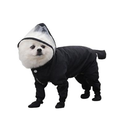 China Sustainable Hot Selling Raincoat Pet Rain Boots Inclusive Cats And Dogs Quadruped One Piece Waterproof for sale