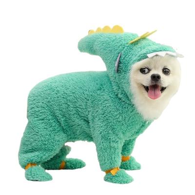 China Warm dog Teddy Bichon dog cat clothes autumn and winter inclusive foot viable small cotton-padded clothes quadruped clothing for sale