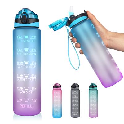 China 1 L Viable Tritan Sports Water Bottle, Gradient Color, for sale