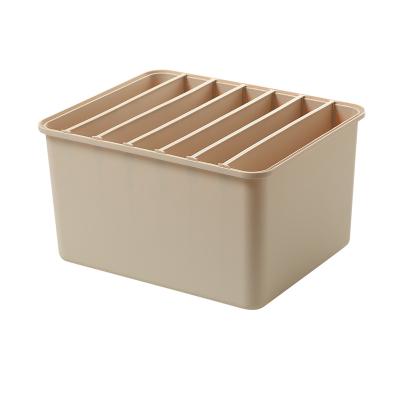 China T-shirt compartment storage box household underwear storage box clothes pants classification stored plastic storage box for sale