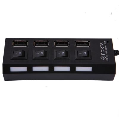 China Usb Hub With USB 2.0 Multi Port Splitter 480 HUB Power Adapter 4/7 Mbps High Speed ​​USB Converter Adapter With On/Off Switch For Notebook macbook pc for sale