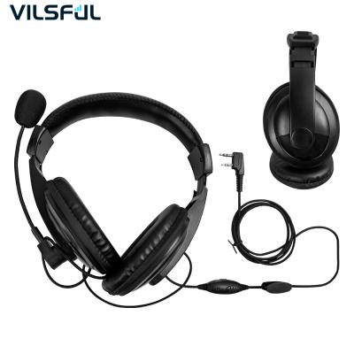 China Headband PTTs VOX 2pin Baofeng UVB6 UV82 UV5R Noise Canceling Headset Two Way Radio Earmuff for sale