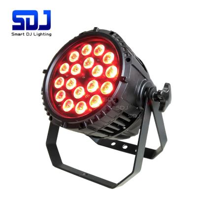 China Stage Lighting Waterproof IP65 18x12W RGBWA+UV LED Stage Par Can Lights for sale