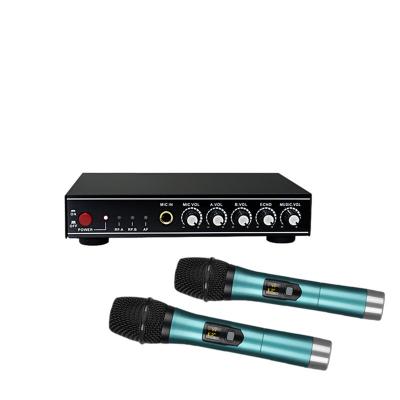 China Handheld High Sensitive UHF 2 Channels Dynamic Microphone EPXCM/T-600 Karaoke Microphone System For Party Home Karaoke for sale