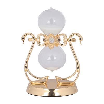 China Contemporary Creative Home Opens Small Decoration Ornaments Metal Hourglass Rotating Timer New for sale