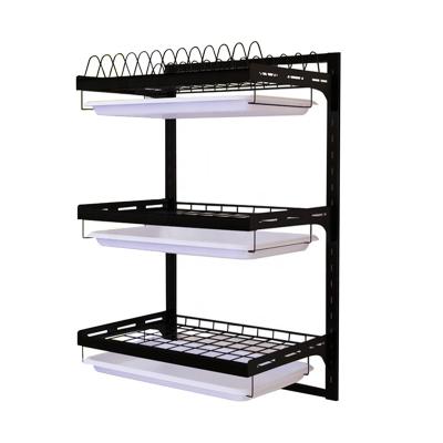 China Viable Hot Selling Metal Table Top Dish Display Rack And Bowl Rack Kitchen Dish Drying Rack for sale