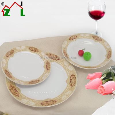 China Sustainable Classic Ceramic Restaurant Hotel Dining Dishes Bone China Porcelain Tableware for sale