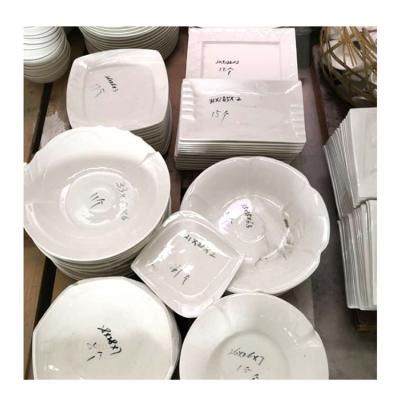 China Various Sustainable Wholesale Of Custom Ceramic Dinnerware Salad Bowl Dinner Serving Plates Sets for sale