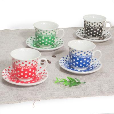 China Sustainable Modern Family Home 12pcs Coffee Tea Coffee Cup Specific Cup With Saucer for sale