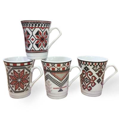 China 90ml Viable Ceramic Small Cheap 12 Pcs Arabic Coffee Mug Porcelain Ramadan Gift Set for sale