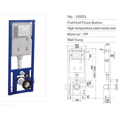 China 100DL Cistern Water Concealed Cistern Concealed Cistern For Bathroom Wall Hung Toilet for sale